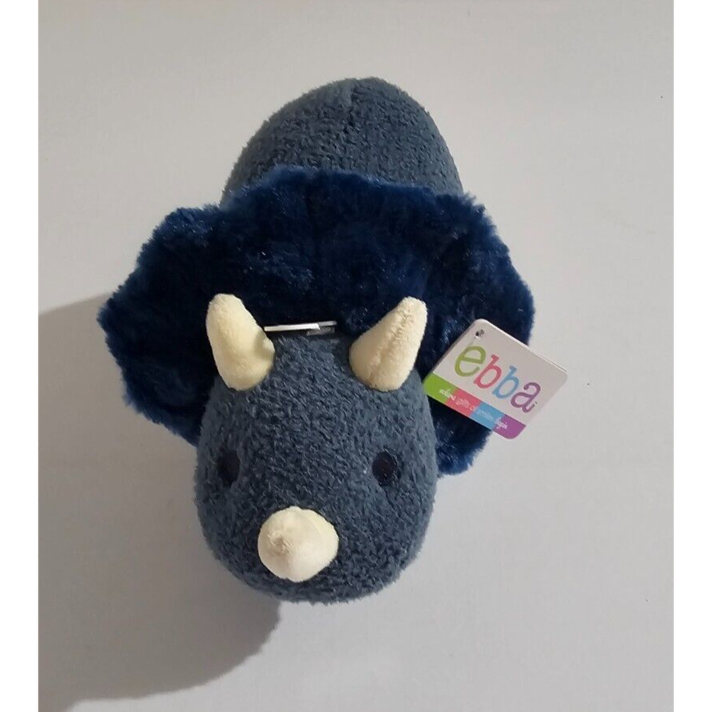 EBBA Blue Cream Striped Steggey 11" Dinosaur Plush, NWTs Adorable Cute Kids Toy